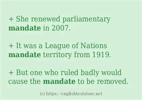 "mandate" how to use? - EnglishTestStore Blog