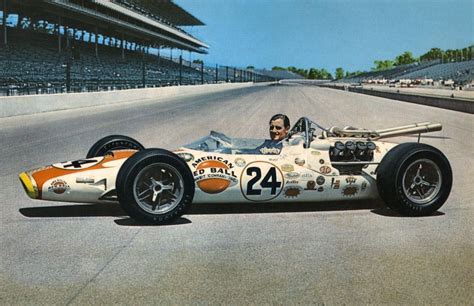 Graham Hill at the 1966 Indy 500, a race he won on his first attempt ...