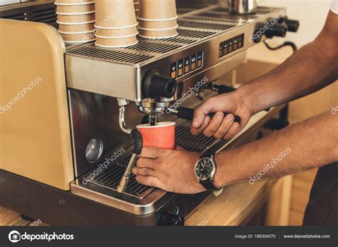 Barista making coffee — Stock Photo © Y-Boychenko #166304070