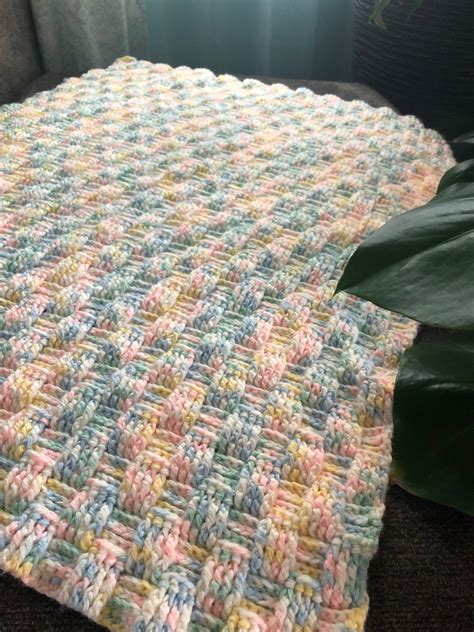 Crochet basket stitch baby blanket | Etsy