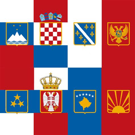 Flag of Re-unified Yugoslavia in the style of Austria Hungary but ...