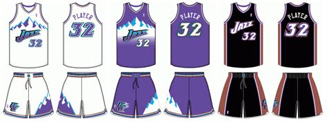 1996-2003 Utah Jazz uniforms by Chenglor55 on DeviantArt