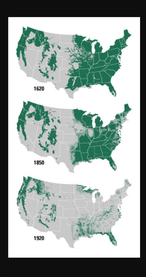 Deforestation in the United States 1620-1926 : Maps | Deforestation, Map, Usa map