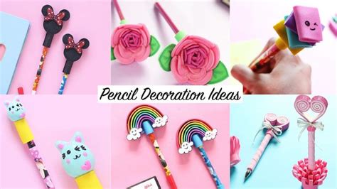 6 Easy DIY Pen & Pencil Decorations | Back to School Supplies | Craft ...