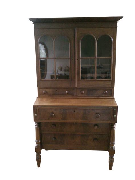 Antique Secretary with beautiful doors to keep books, objets d'art, and papers dust free. The ...