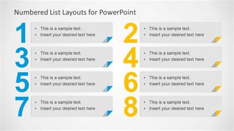 Numbered List Layout Template for PowerPoint - SlideModel