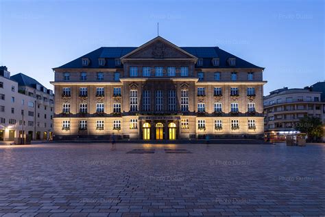 Town Hall at night in Esch-sur-Alzette, Luxembourg – Stock Images Luxembourg