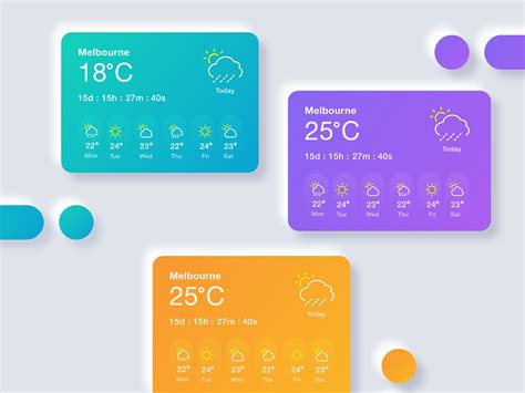 Browse thousands of Weather Card images for design inspiration | Dribbble