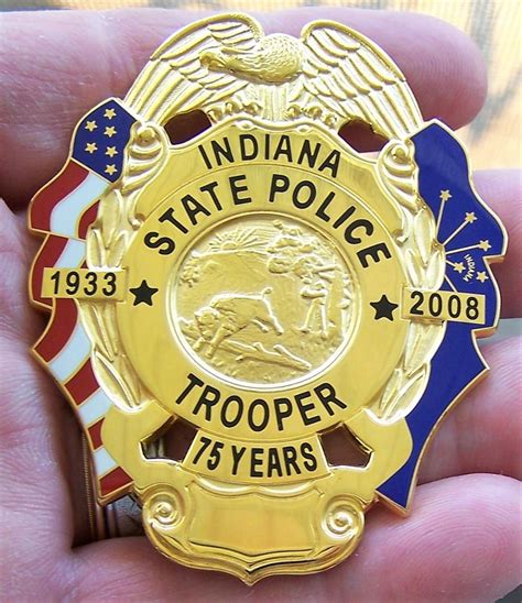 Collectors-Badges Auctions - Indiana State Police 75th Anniversary Badge