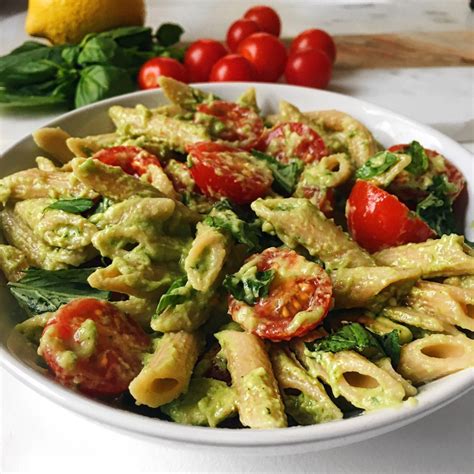 Quick and Easy Basil Avocado Pasta | Vegan + Gluten free | Nourish Your ...