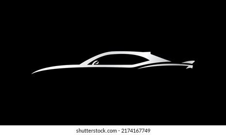 Sports Car Silhouette Vector Illustration Stock Vector (Royalty Free ...