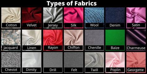 14 Types Of Clothing Fabric | Example NG