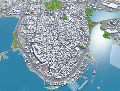 Muharraq City Bahrain 3D Model 20km by 3dstudio