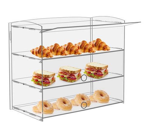 Rosseto® Three-Tier Clear Acrylic Bakery Display Case With, 44% OFF