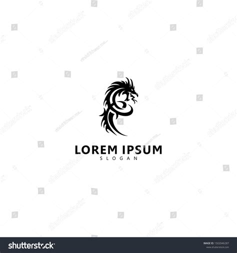 Dragon Logo Design Concept Template Font Stock Vector (Royalty Free ...