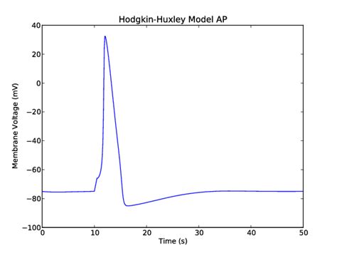 Action potential of Squid Giant-Axon from Hodgkin-Huxley Model [9]. | Download Scientific Diagram