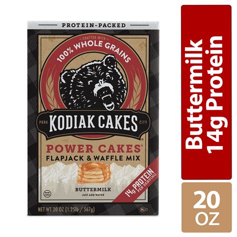 Kodiak Cakes Power Cakes Buttermilk Pancake and Waffle Mix, 20 Oz ...