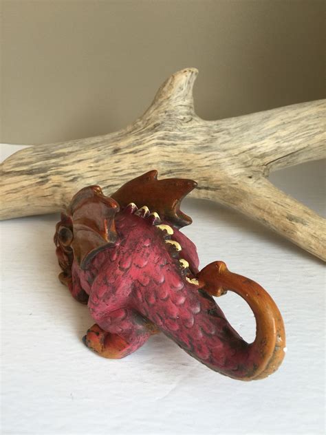 Cute Playful Baby Dragon Figurine Resin Fantasy Decor Dragon - Etsy