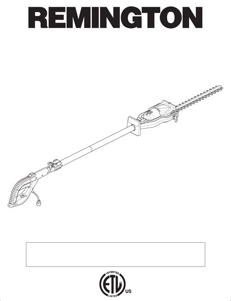 Remington Pole Saw 110946-01A User Guide | ManualsOnline.com