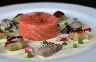 Kitchen Files: Ballotine of organic Glenarm salmon oyster velouté, peas and gnocchi