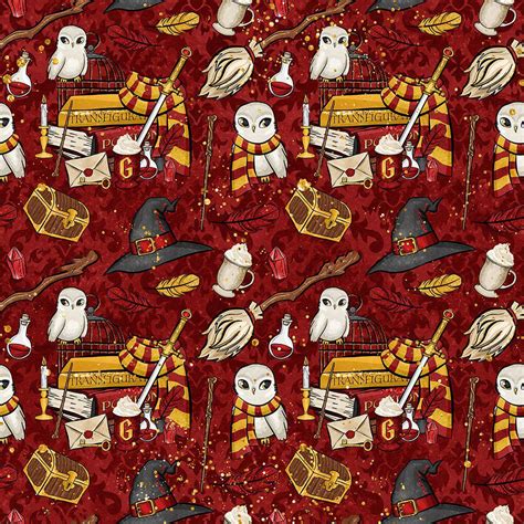 Harry potter fabric harry potter prints licensed fabric harry potter school supplies fabric knit ...