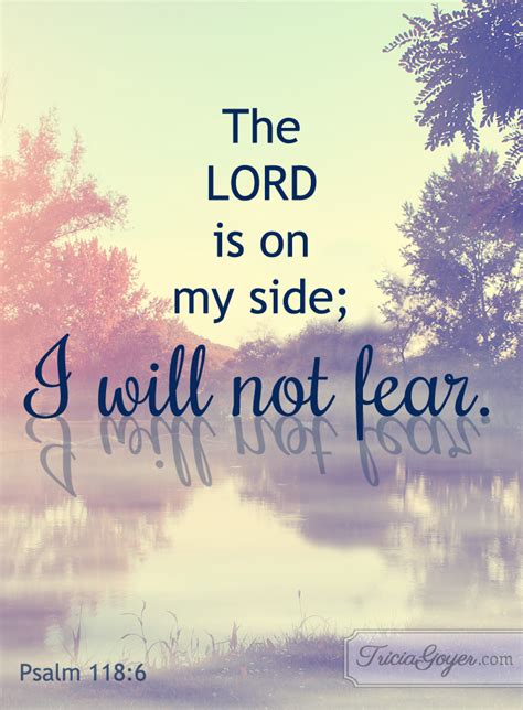 I Will Not Fear | Psalm 118:5-6 - Tricia Goyer