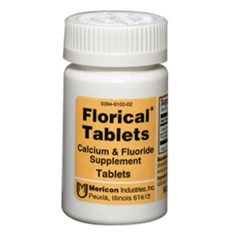 Florical Calcium and Fluoride Supplements Tablets 500 ea - Walmart.com ...