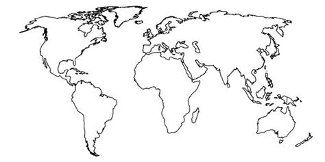 the world map is shown in black and white, with lines drawn across it ...