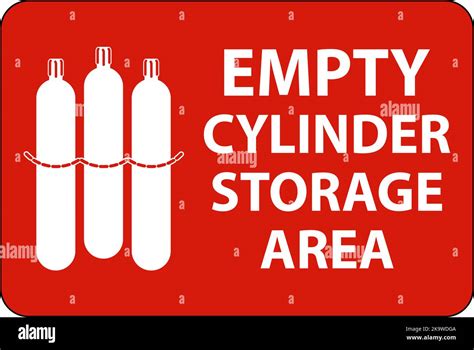 Gas Cylinder Sign Empty Cylinder Storage Area with Cylinders Chained Symbol Stock Vector Image ...