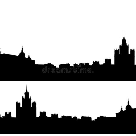 Moscow City Silhouette Skyline Stock Vector - Illustration of russia ...