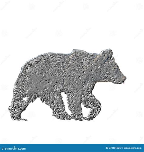 Silhouette of a Brown Bear on a White Background Stock Image - Image of ...