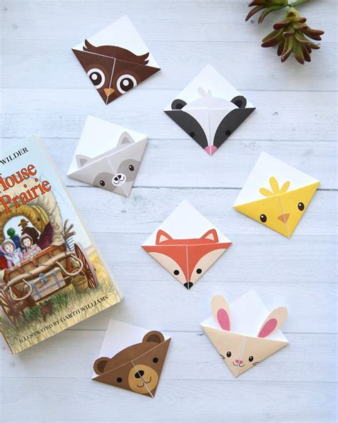 DIY woodland animals origami bookmarks {print + fold} - It's Always Autumn