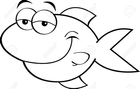 Fish Cartoon Black And White Clipart | Free download on ClipArtMag