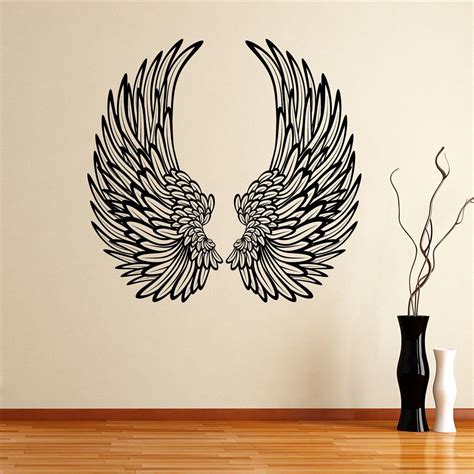 Decorative Angel Wings Wall Sticker - Decal - b Wall Art Diy Paint ...