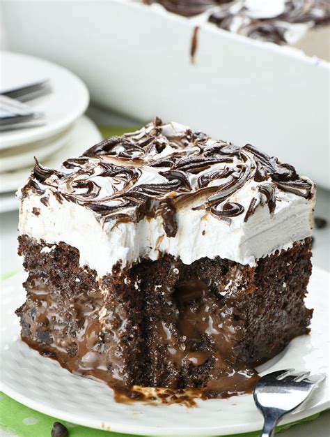 Marshmallow Chocolate Poke Cake (2) - OMG Chocolate Desserts