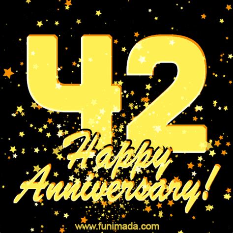 Happy Anniversary! 42nd Anniversary GIF Image. | Funimada.com