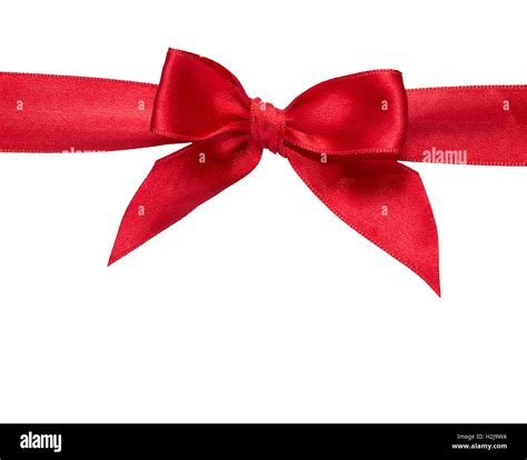 red ribbon with bow Stock Photo - Alamy