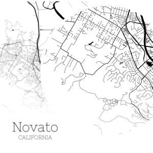 Novato Map INSTANT DOWNLOAD Novato California City Map | Etsy