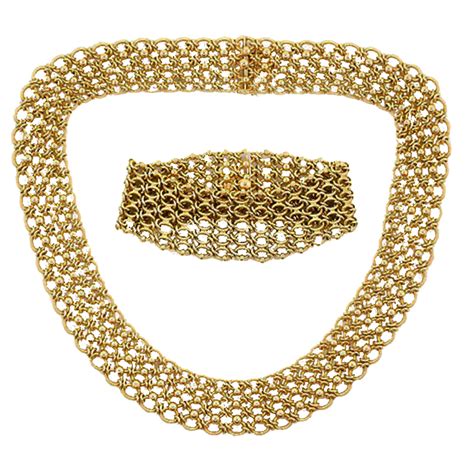 Cartier, Paris Vintage 18k Gold Necklace and Bracelet Set - Primavera Gallery