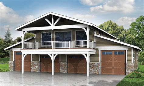 Spacious 6 Car Garage w/ Rec Room - 72758DA | Architectural Designs ...