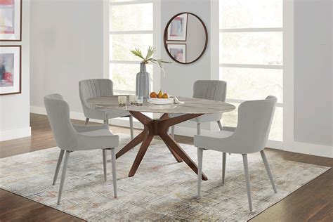 Delmon 5 Pc White Colors,White Gray Dining Room Set With Dining Table, Side Chair | Rooms to Go