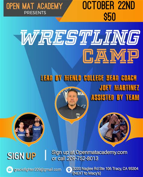 Wrestling Camp @ Open Mat Academy lead by Joey Martinez, Head Coach of ...