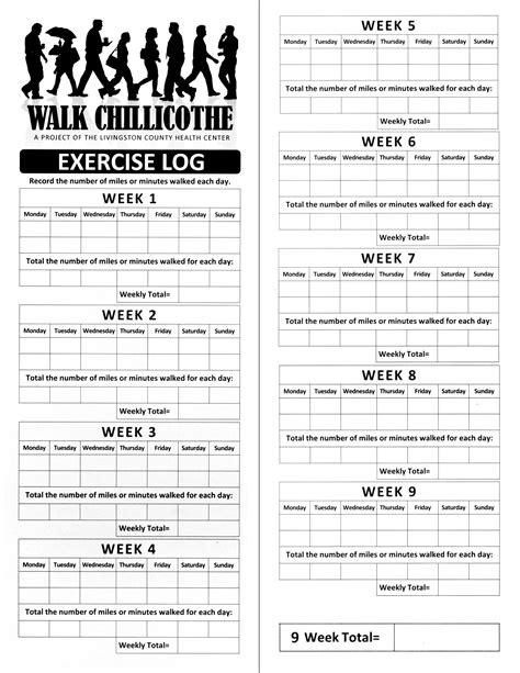 Printable Walking Log