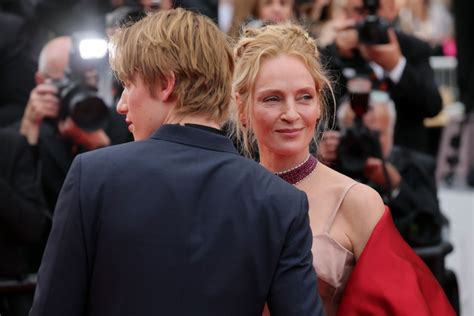 Uma Thurman Joined By Son at Cannes In Rare Joint Red Carpet Appearance