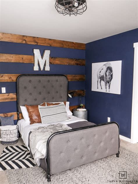 Navy Blue Boys Bedroom - Taryn Whiteaker Designs