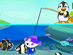 Penguin Deep Sea Fishing Game - Play online at Y8.com