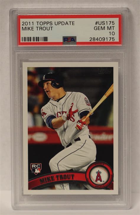 2011 Topps Update MIKE TROUT Rookie Card (#US175) PSA 10 - Sol's ...