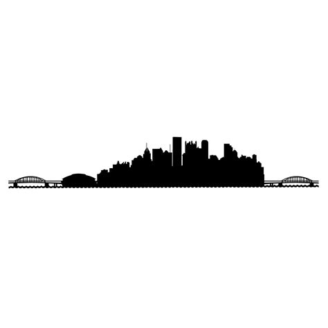 City skyline silhouette, Skyline silhouette, Pittsburgh city