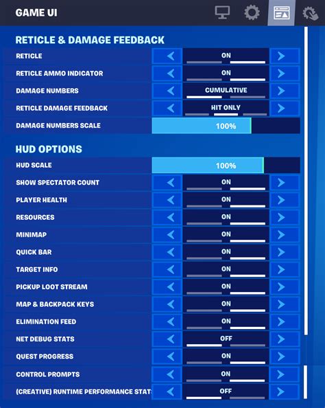 File:Fortnite HUD options.png - PCGamingWiki PCGW - bugs, fixes ...