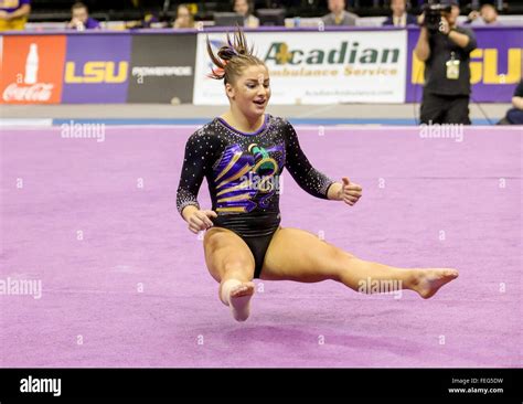 Baton Rouge, LA, USA. 05th Feb, 2016. LSU Tigers McKenna Kelley on floor exercise during a NCAA ...